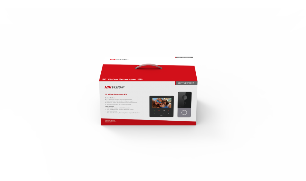Комплект домофона Hikvision DS-KIS606-P, монитор 4 дюйма