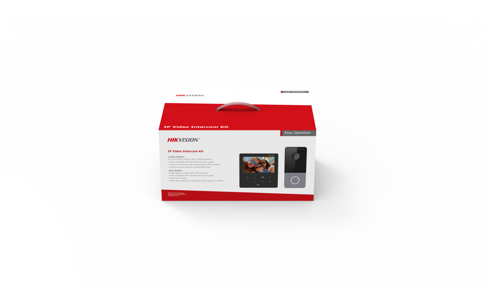 Комплект домофона Hikvision DS-KIS606-P, монитор 4 дюйма